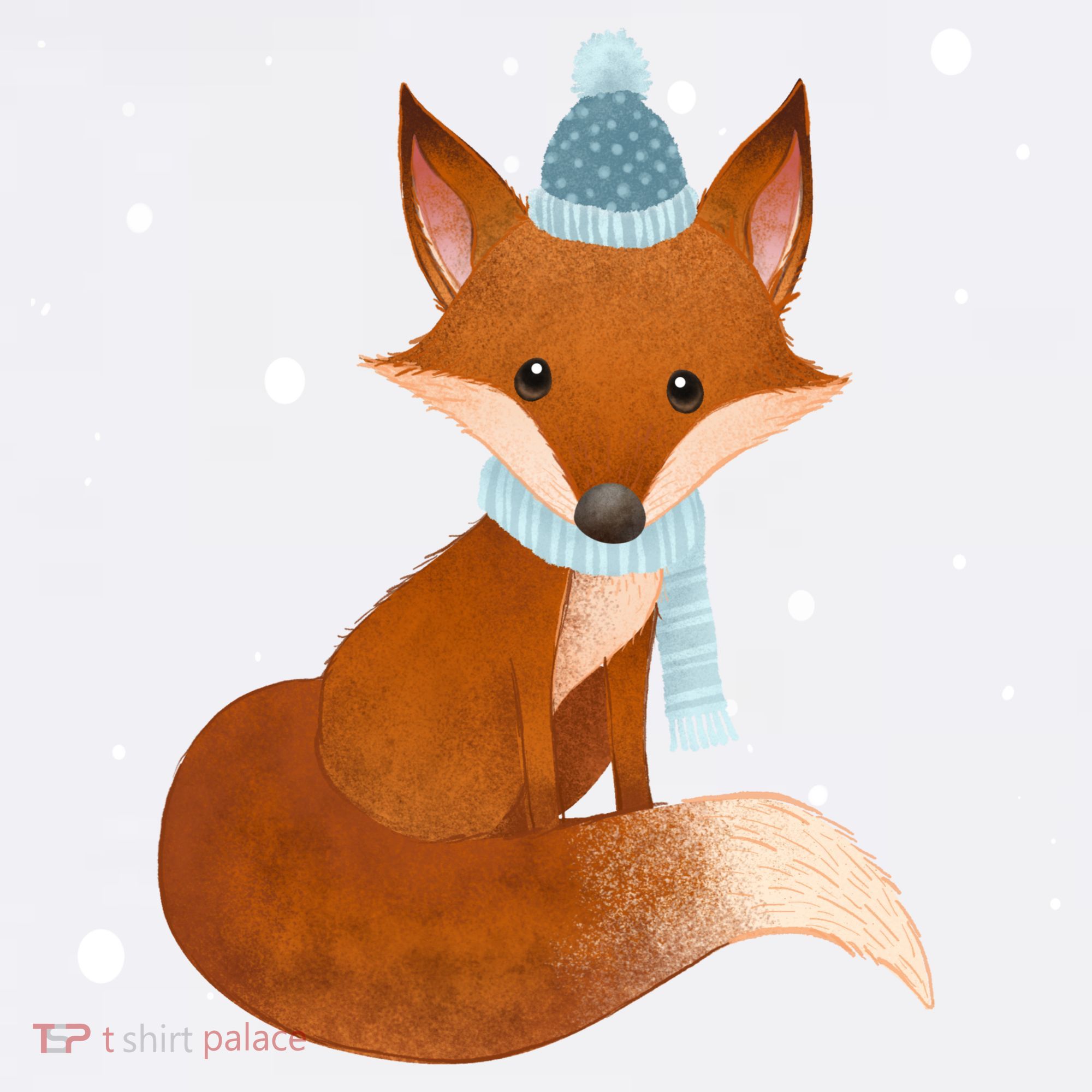 Winter Fox Cute Garment-Dyed Sweatshirt
