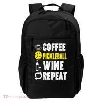  Funny Coffee Pickleball Wine Repeat Gift Backpack thumb 0