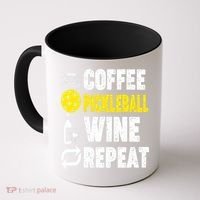  Funny Coffee Pickleball Wine Repeat Gift Coffee Mug thumb 0