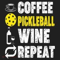  Funny Coffee Pickleball Wine Repeat Gift Golf Towel thumb 3