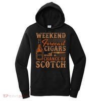 Weekend Forecast Cigars With Chance Of Scotch Dad Father Women's Hoodie thumb 0