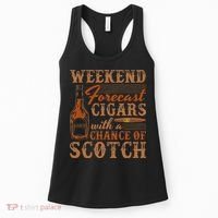 Weekend Forecast Cigars With Chance Of Scotch Dad Father Women's Tank Top thumb 0