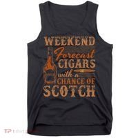 Weekend Forecast Cigars With Chance Of Scotch Dad Father Tank Top thumb 0