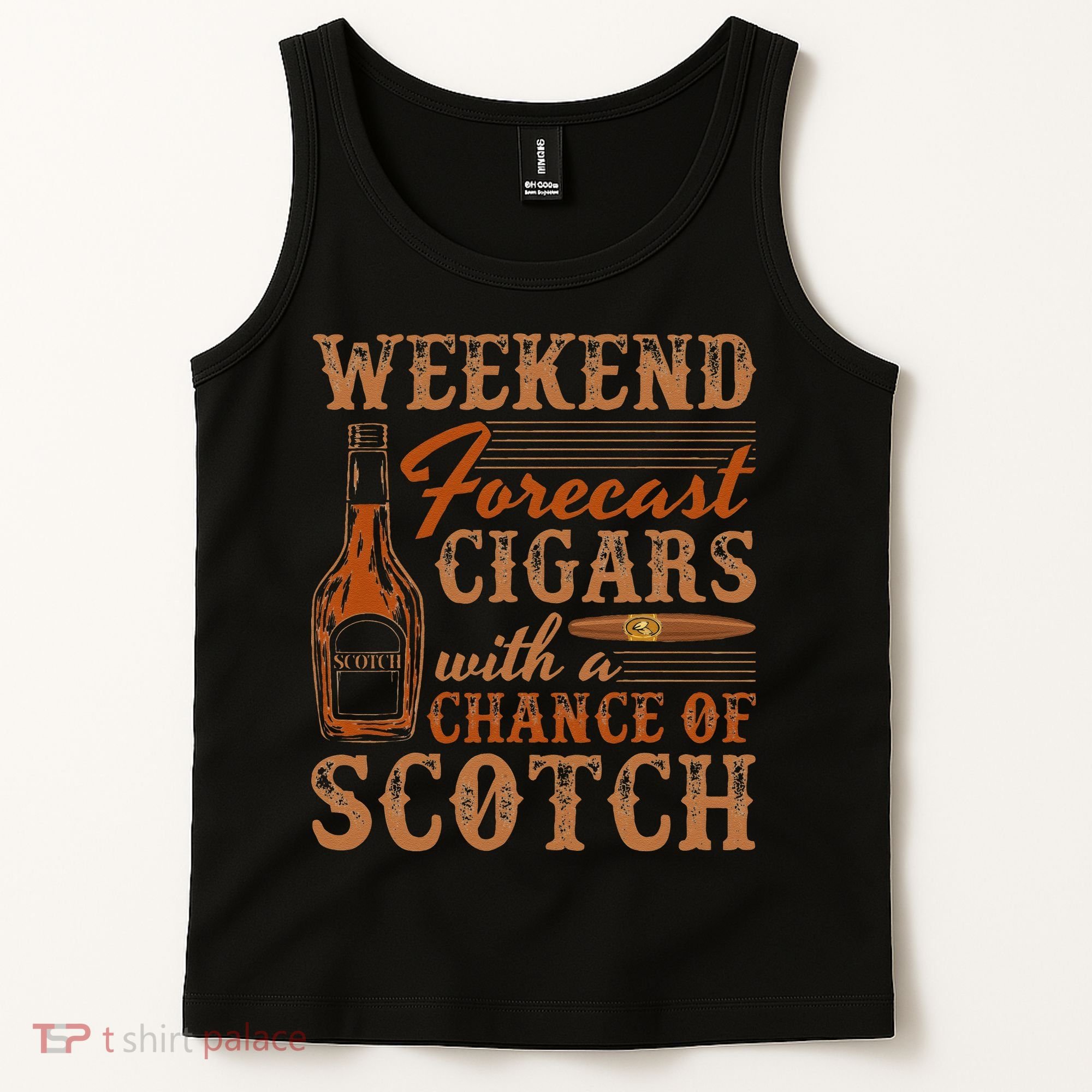 Weekend Forecast Cigars With Chance Of Scotch Dad Father Tank Top