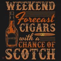 Weekend Forecast Cigars With Chance Of Scotch Dad Father Women's T-Shirt thumb 6