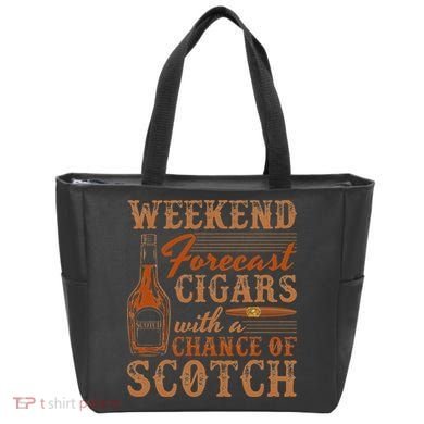 Weekend Forecast Cigars With Chance Of Scotch Dad Father Tote Bag