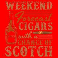 Weekend Forecast Cigars With Chance Of Scotch Dad Father Santa Hat thumb 1