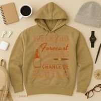 Weekend Forecast Cigars With Chance Of Scotch Dad Father Hoodie thumb 3