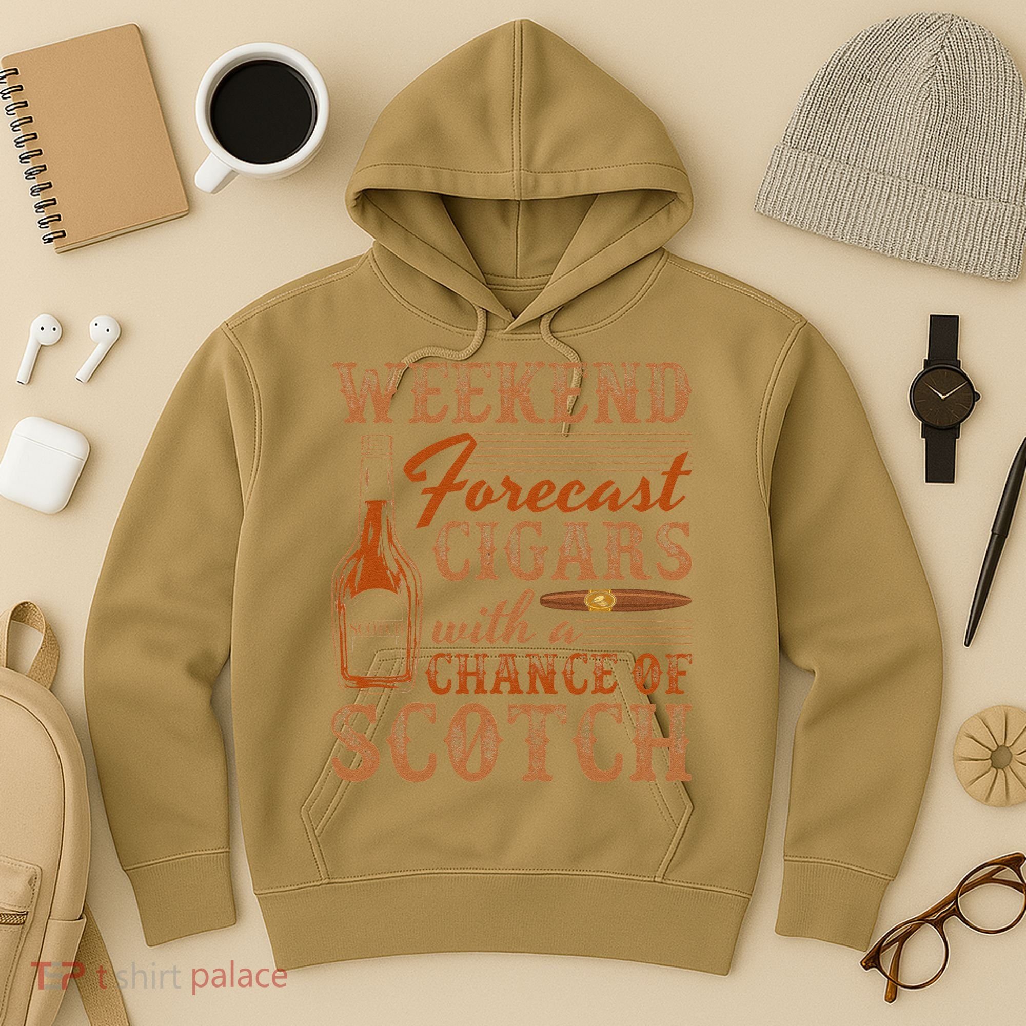 Weekend Forecast Cigars With Chance Of Scotch Dad Father Hoodie