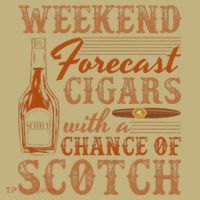 Weekend Forecast Cigars With Chance Of Scotch Dad Father Long Sleeve Shirt thumb 2