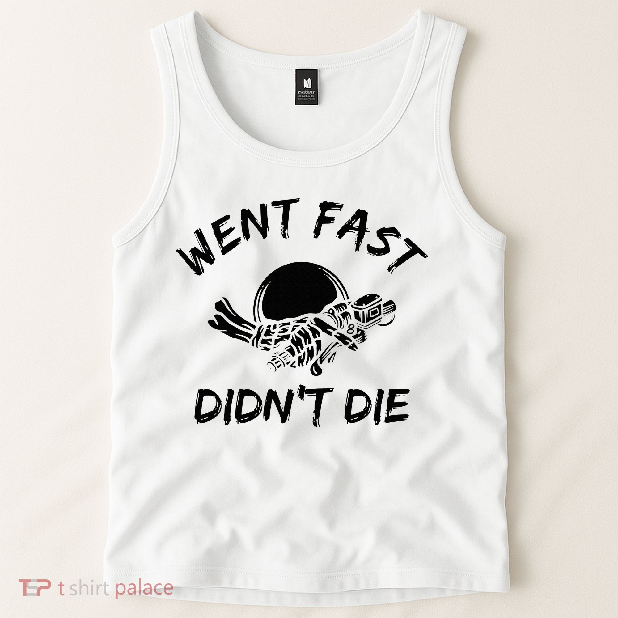 Went Fast DidnT Die Funny Race Car Dirt Bike Racing Tank Top