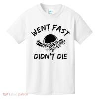 Went Fast DidnT Die Funny Race Car Dirt Bike Racing Kids T-Shirt thumb 0
