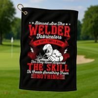Welder Fabricators Funny Welders Welding Backside Golf Towel thumb 1