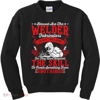 Welder Fabricators Funny Welders Welding Backside Kids Sweatshirt
