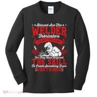 Welder Fabricators Funny Welders Welding Backside Kids Long Sleeve Shirt thumb 0