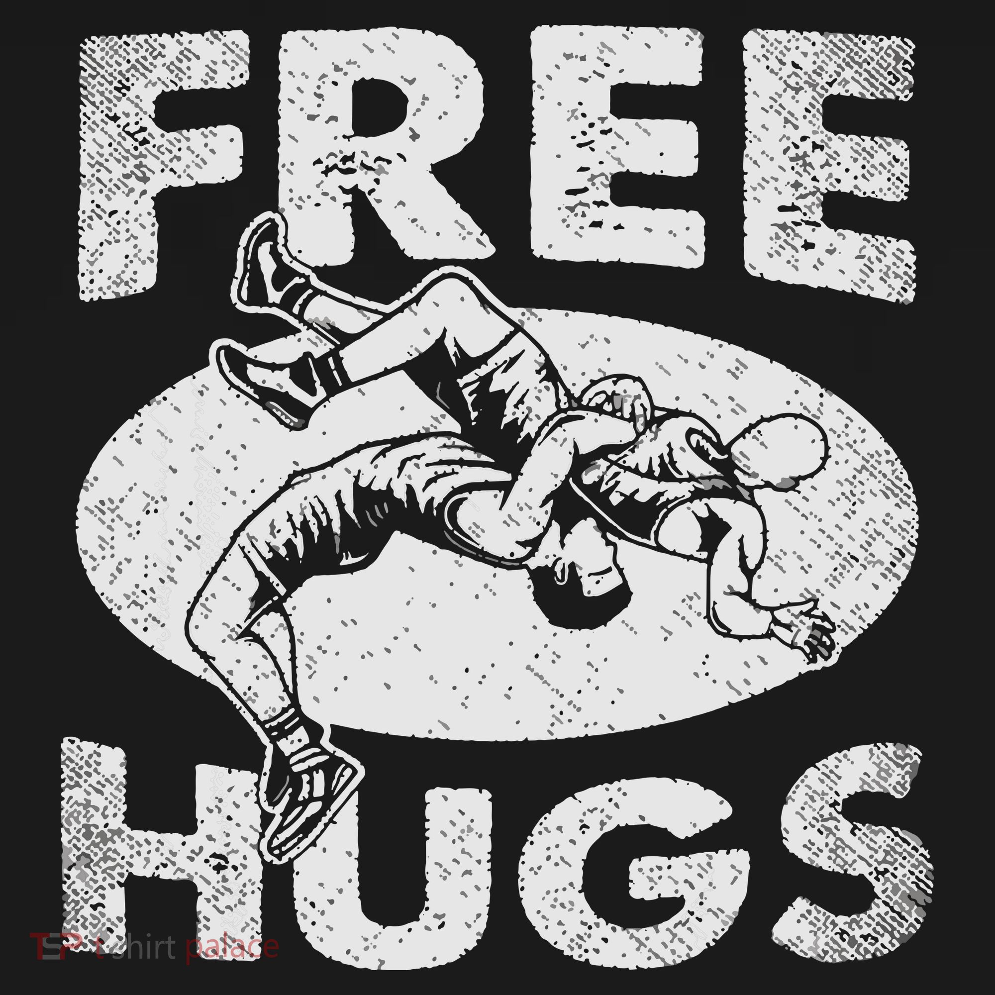Wrestling Funny Free Hugs Wrestling Ornament