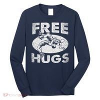 Wrestling Funny Free Hugs Wrestling Long Sleeve Shirt thumb 0