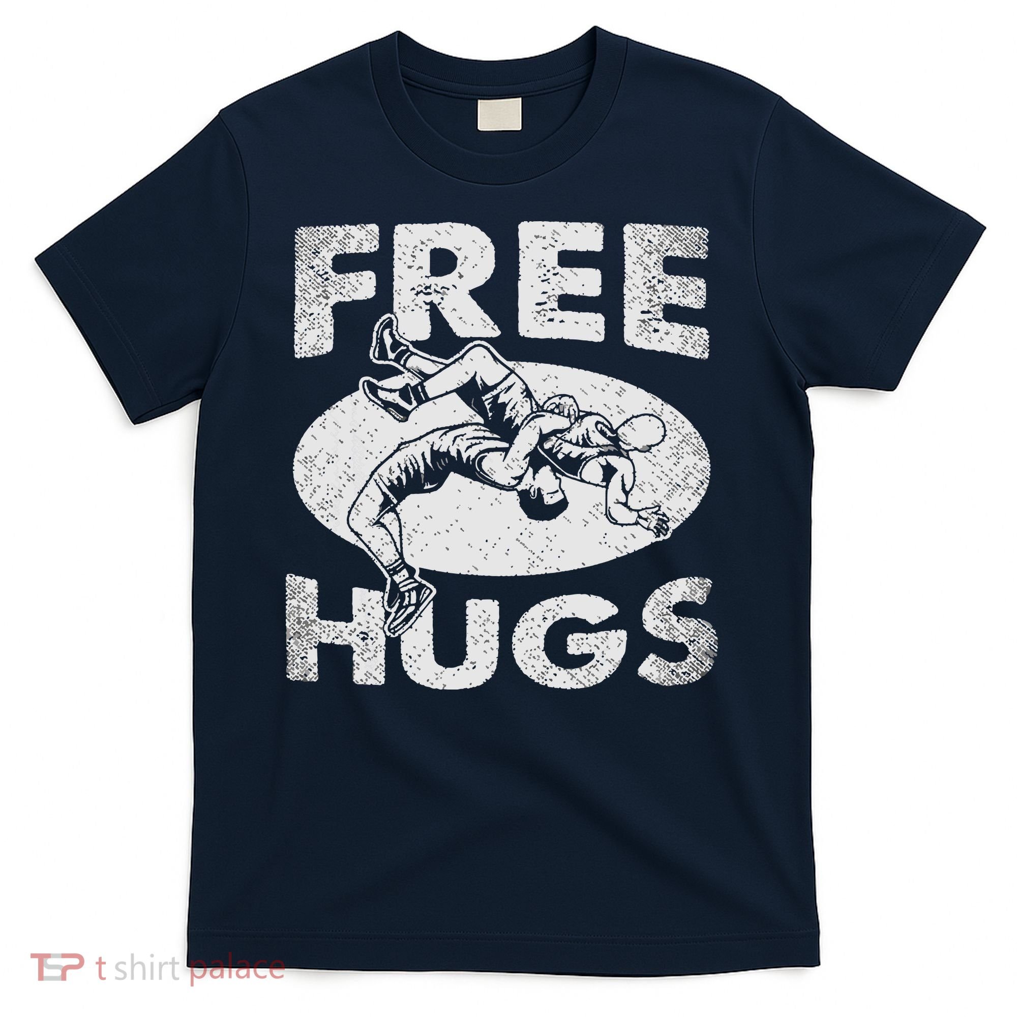 Wrestling Funny Free Hugs Wrestling T-Shirt