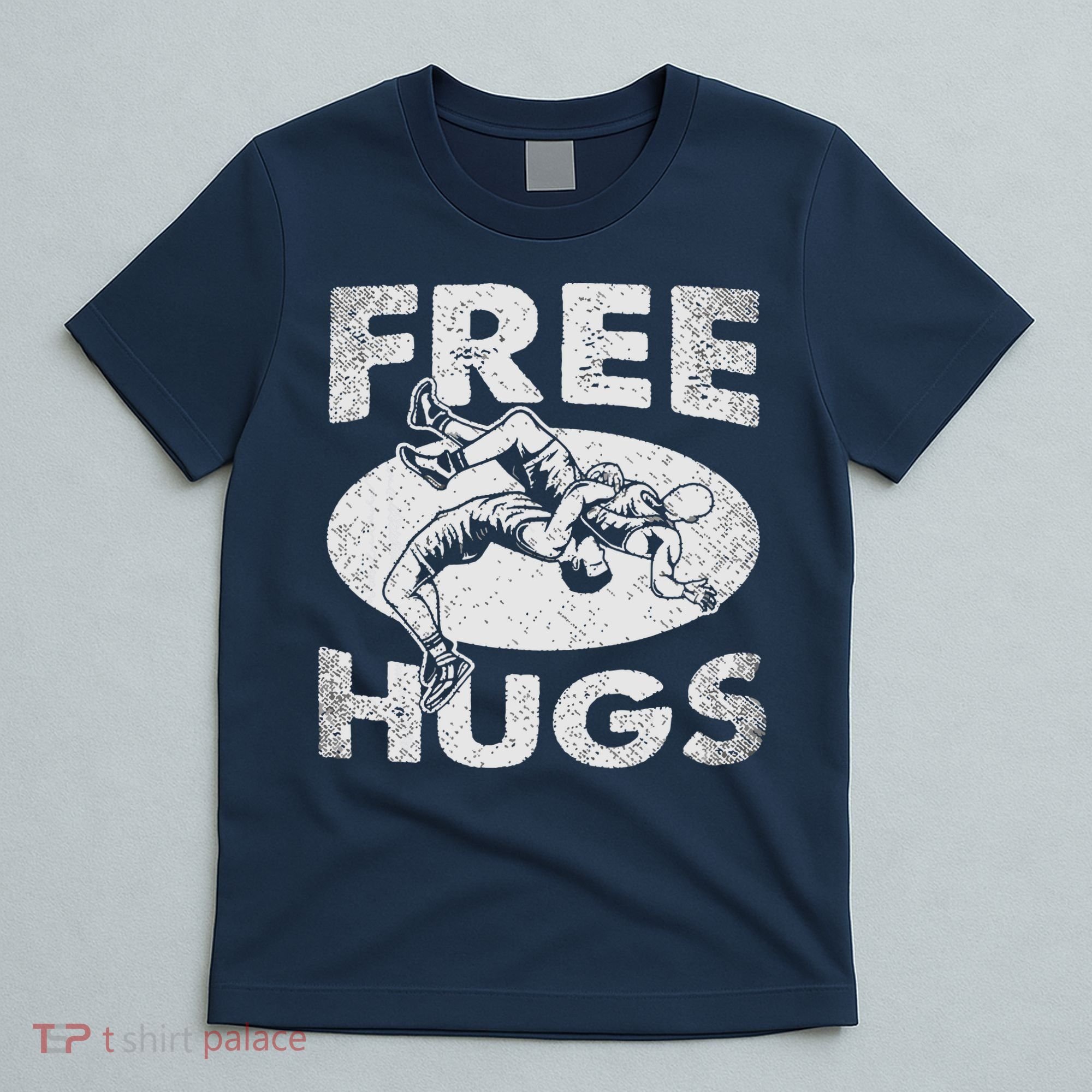Wrestling Funny Free Hugs Wrestling T-Shirt