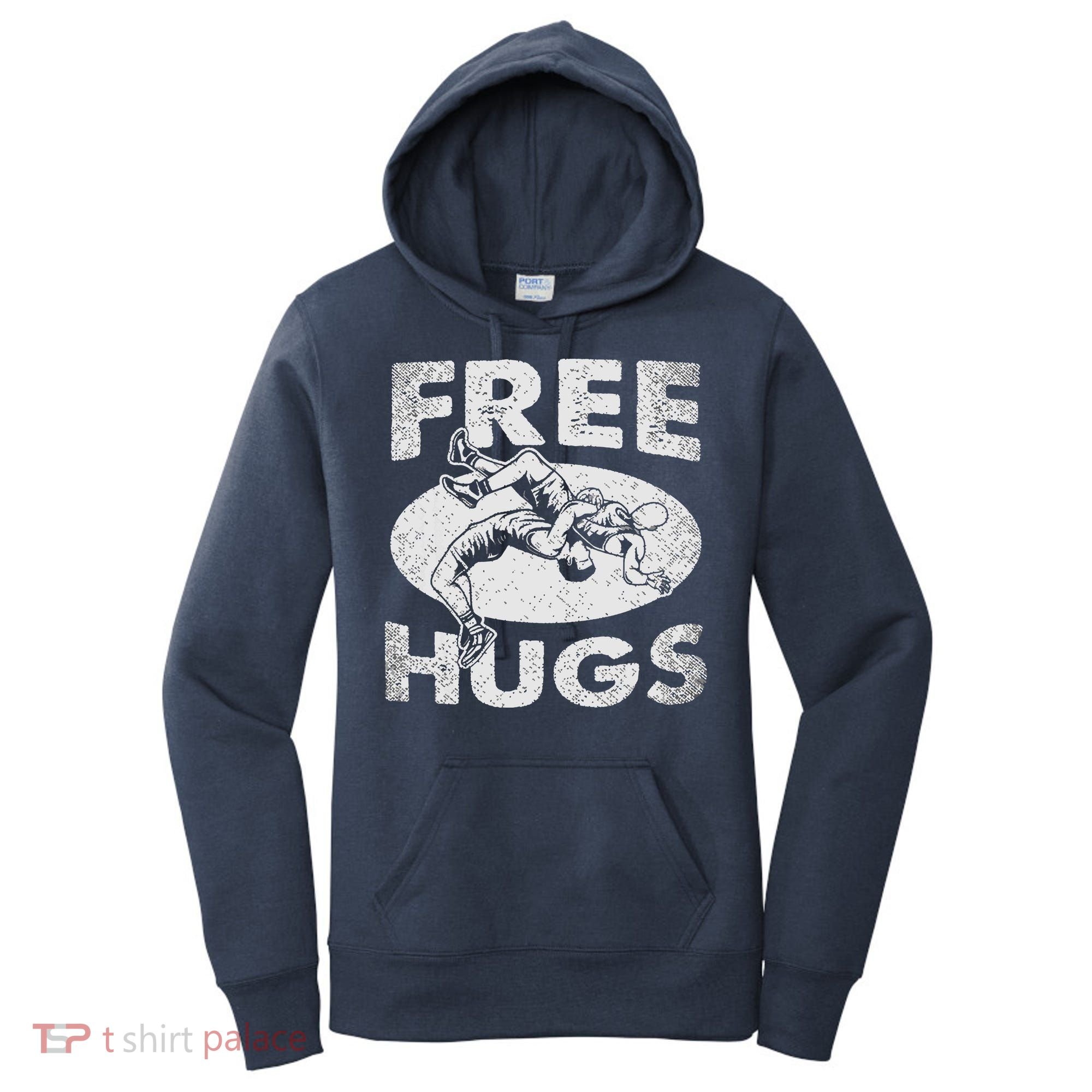 Wrestling Funny Free Hugs Wrestling Women's Hoodie