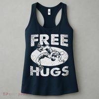 Wrestling Funny Free Hugs Wrestling Women's Tank Top thumb 3