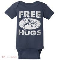 Wrestling Funny Free Hugs Wrestling Baby Bodysuit thumb 0