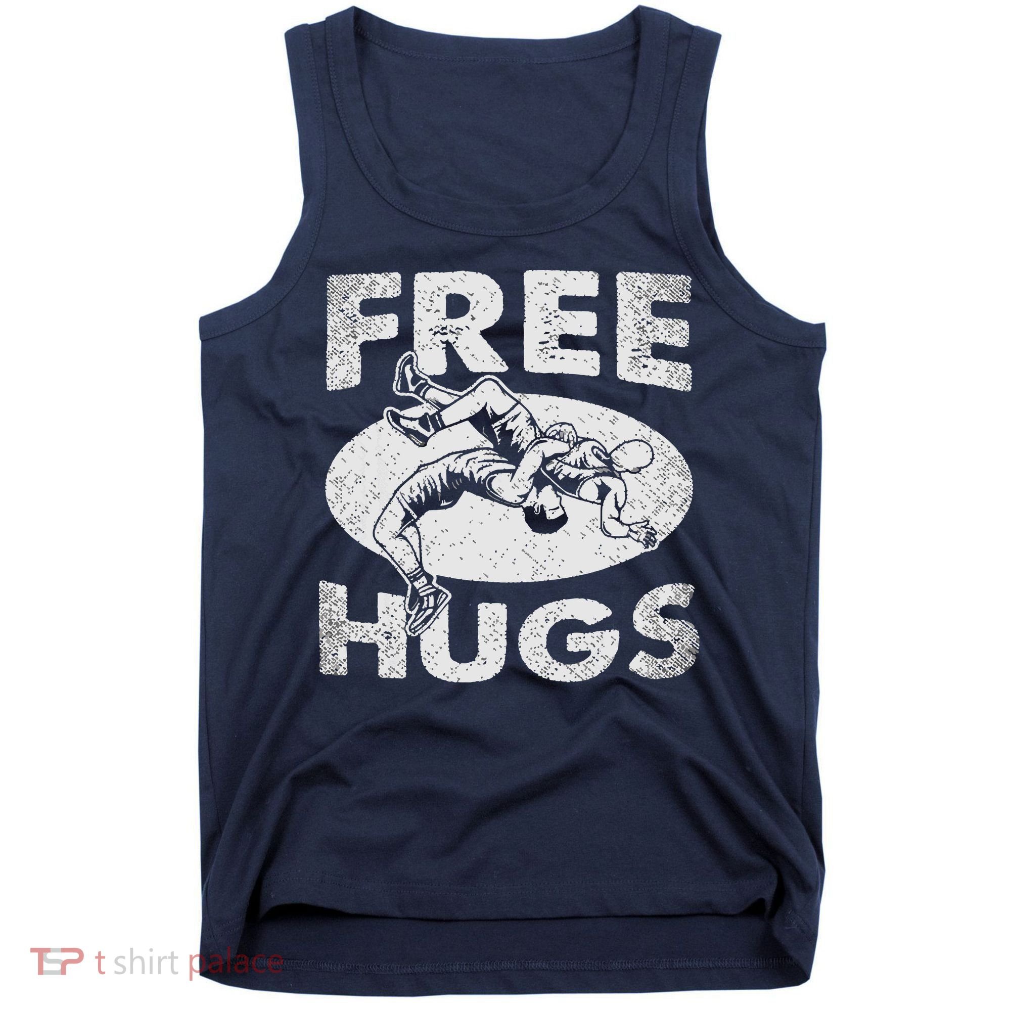 Wrestling Funny Free Hugs Wrestling Tank Top
