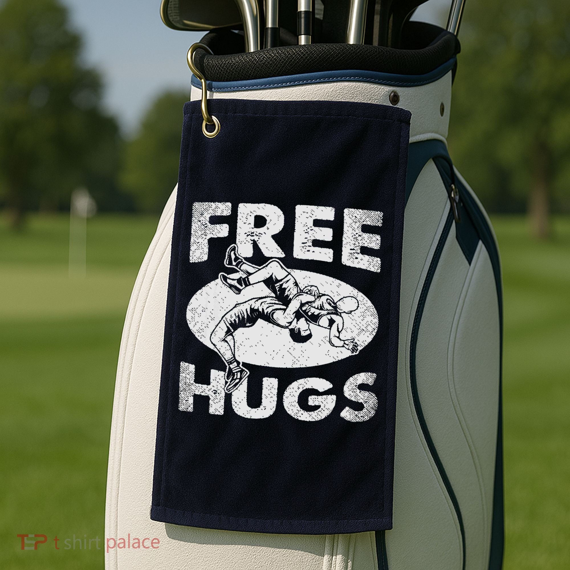 Wrestling Funny Free Hugs Wrestling Golf Towel