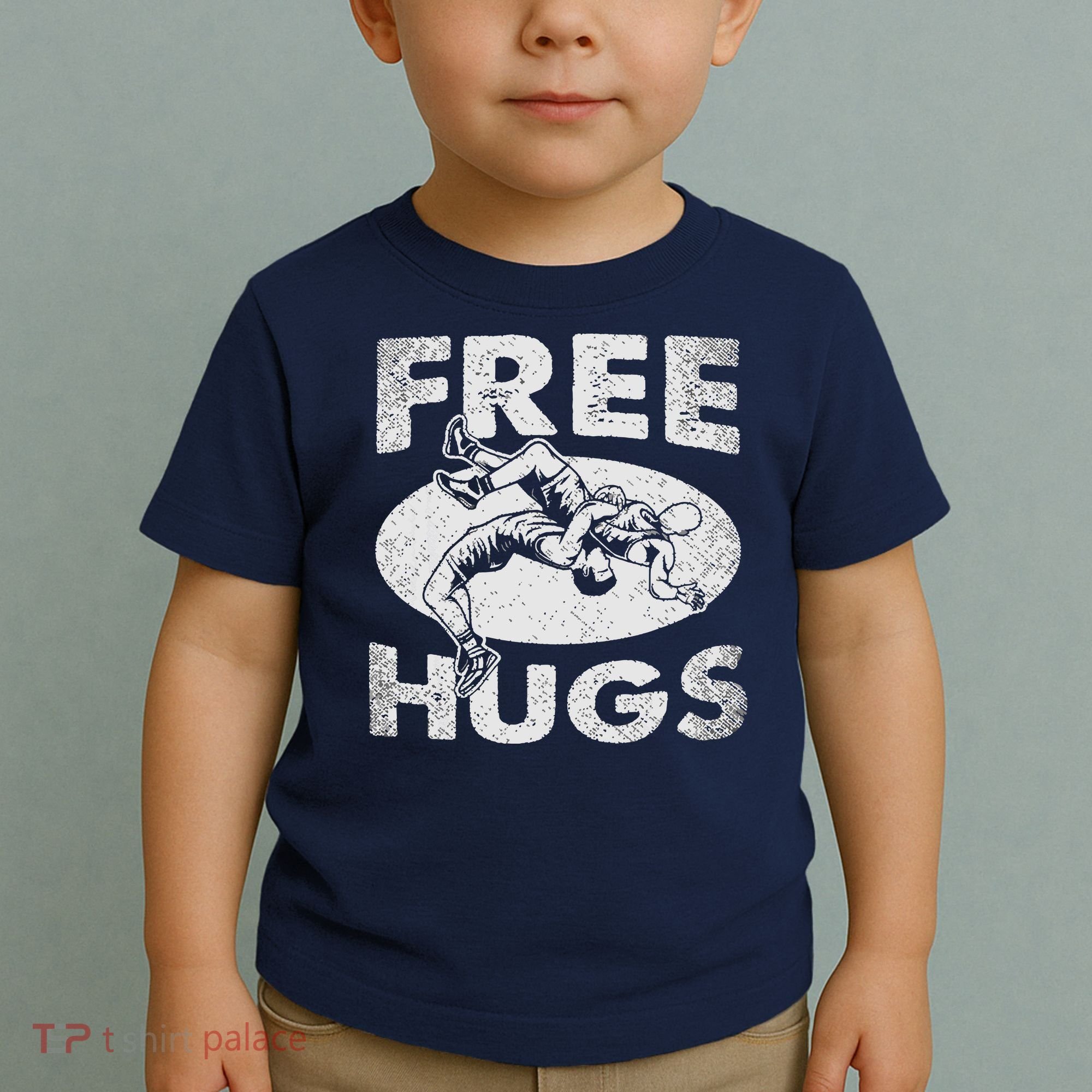 Wrestling Funny Free Hugs Wrestling Toddler T-Shirt