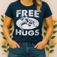 Wrestling Funny Free Hugs Wrestling Women's T-Shirt thumb 2