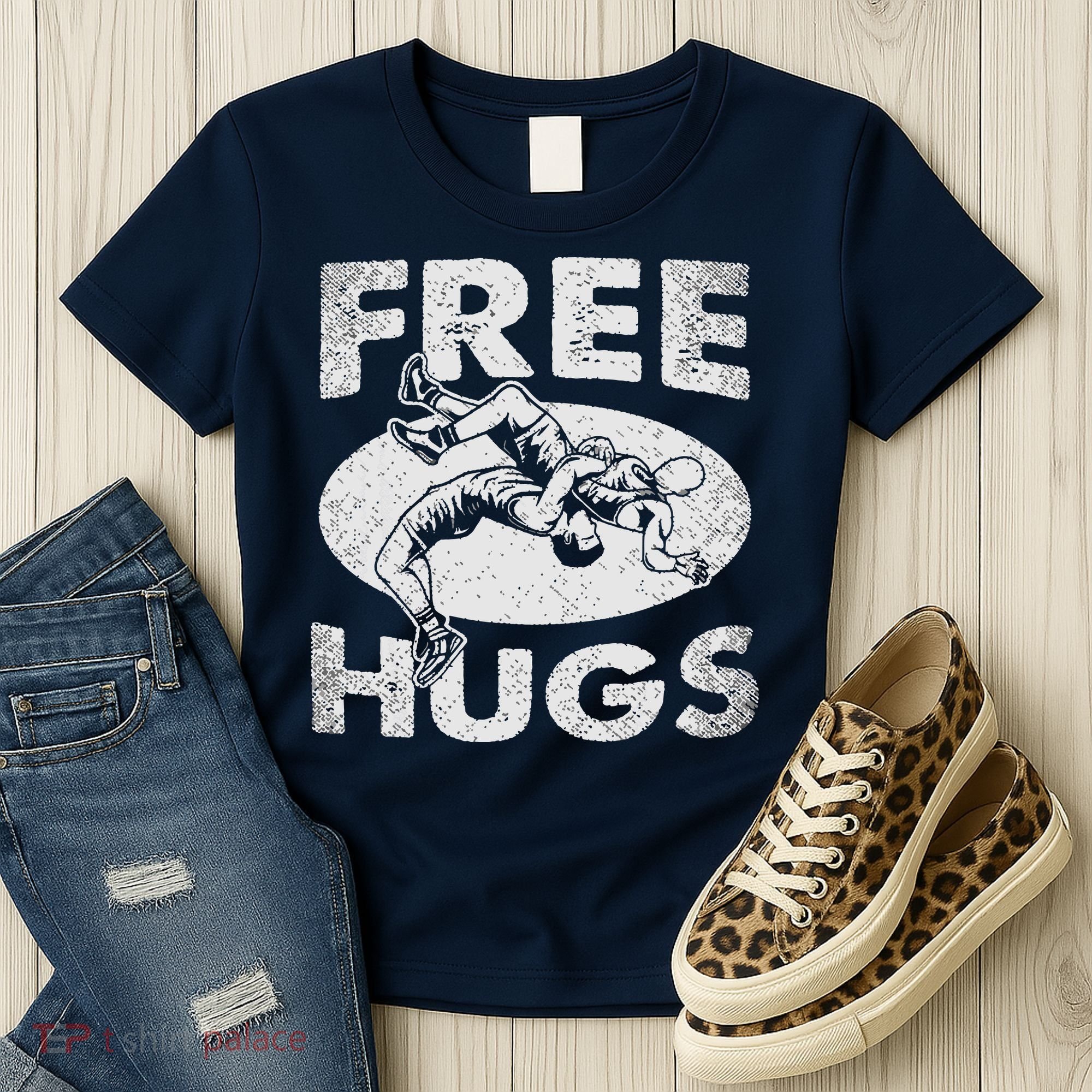 Wrestling Funny Free Hugs Wrestling Women's T-Shirt