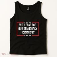 With Fear For Our Democracy I Dissent Funny Immunity Quote Tank Top thumb 2