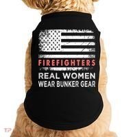 Womens Firefighter Female Fire Fighter Firefighting Mom Funny Gift Doggie Tank thumb 0