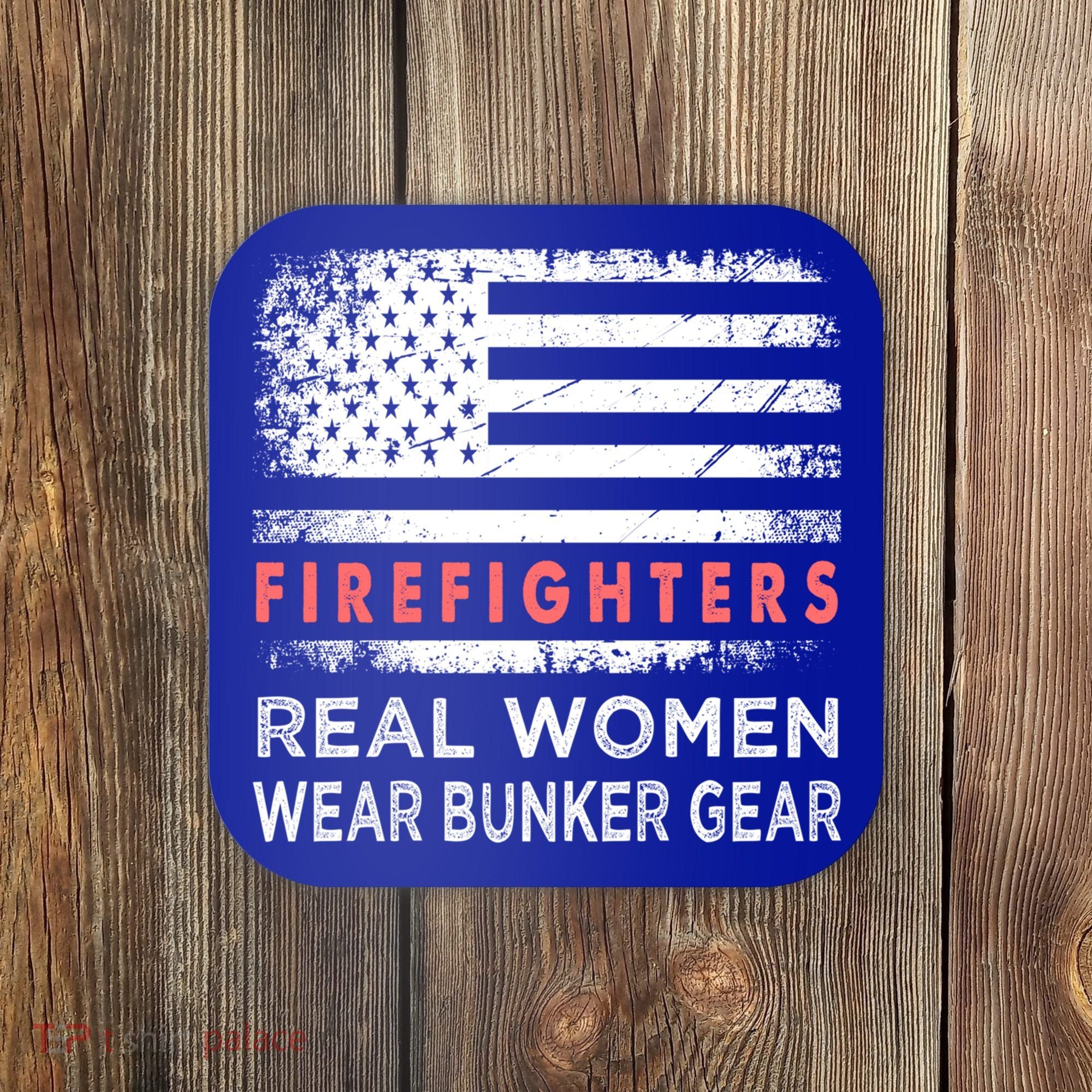 Womens Firefighter Female Fire Fighter Firefighting Mom Funny Gift Coaster
