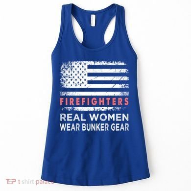 Womens Firefighter Female Fire Fighter Firefighting Mom Funny Gift Women's Tank Top
