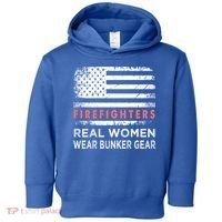 Womens Firefighter Female Fire Fighter Firefighting Mom Funny Gift Toddler Hoodie thumb 0