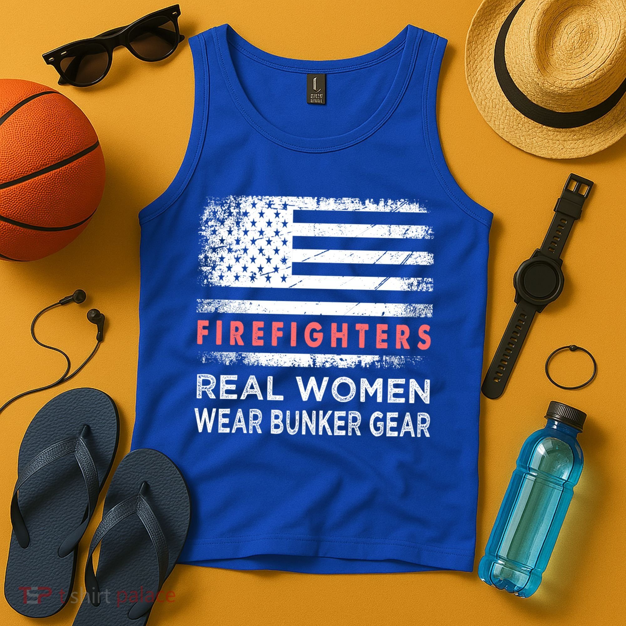 Womens Firefighter Female Fire Fighter Firefighting Mom Funny Gift Tank Top