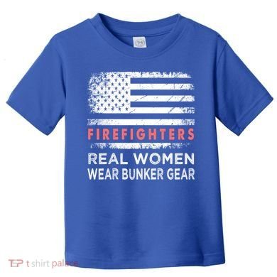 Womens Firefighter Female Fire Fighter Firefighting Mom Funny Gift Toddler T-Shirt