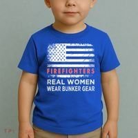 Womens Firefighter Female Fire Fighter Firefighting Mom Funny Gift Toddler T-Shirt thumb 2