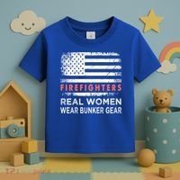 Womens Firefighter Female Fire Fighter Firefighting Mom Funny Gift Toddler T-Shirt thumb 3