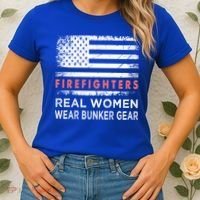 Womens Firefighter Female Fire Fighter Firefighting Mom Funny Gift Women's T-Shirt thumb 2