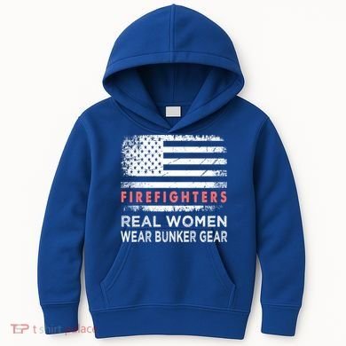 Womens Firefighter Female Fire Fighter Firefighting Mom Funny Gift Kids Hoodie