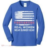 Womens Firefighter Female Fire Fighter Firefighting Mom Funny Gift Kids Long Sleeve Shirt thumb 0