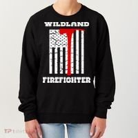 Wildland Firefighter Flag With Pulaski Hooded Gift Women's Sweatshirt thumb 0