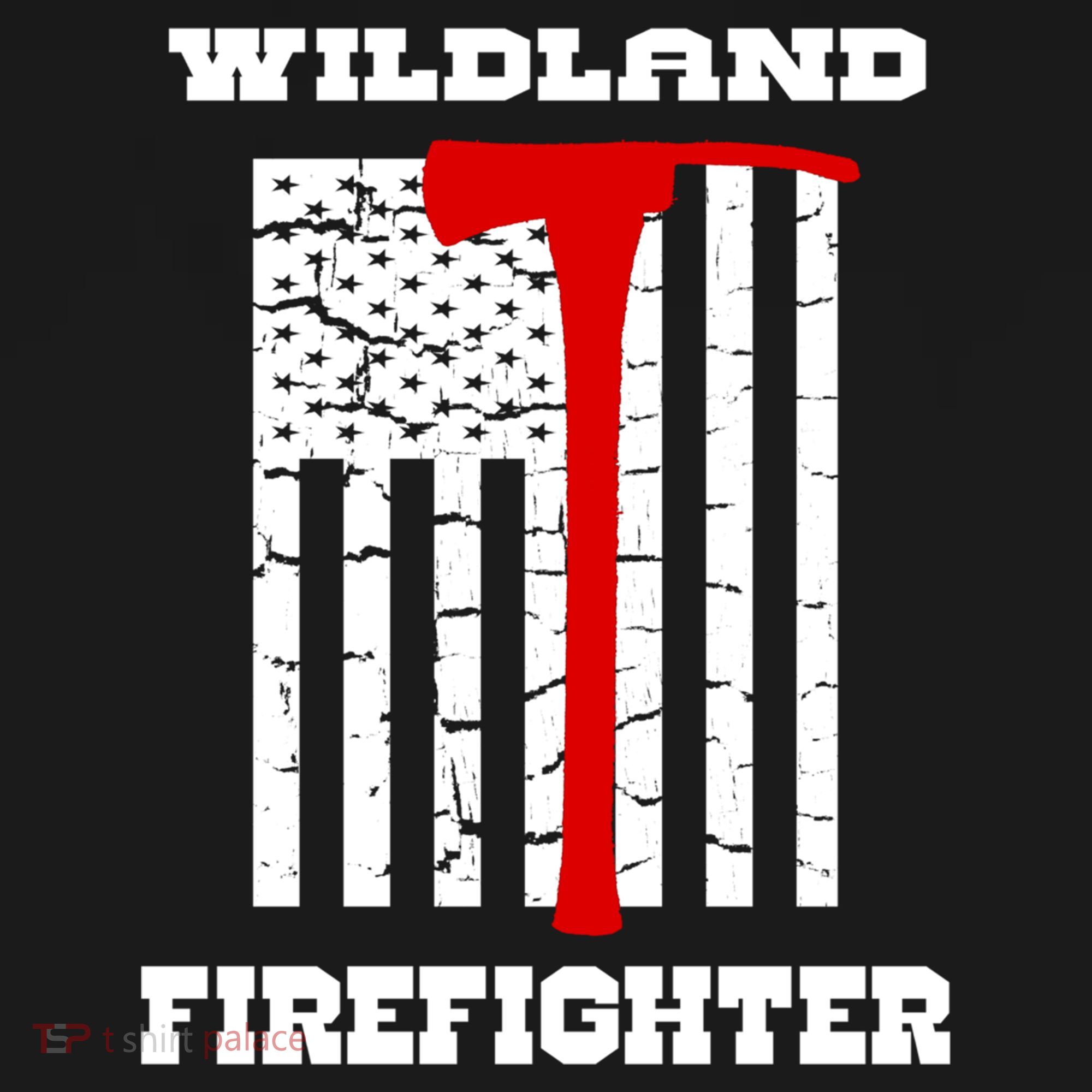 Wildland Firefighter Flag With Pulaski Hooded Gift Backpack