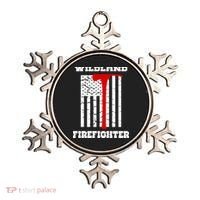Wildland Firefighter Flag With Pulaski Hooded Gift Ornament thumb 0