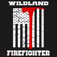 Wildland Firefighter Flag With Pulaski Hooded Gift Ornament thumb 1