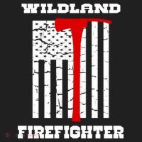 Wildland Firefighter Flag With Pulaski Hooded Gift Hat thumb 2
