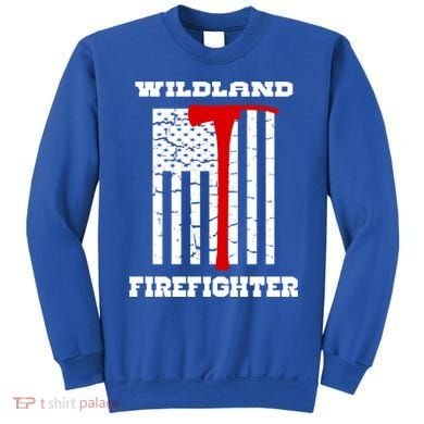 Wildland Firefighter Flag With Pulaski Hooded Gift Sweatshirt