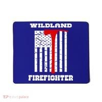 Wildland Firefighter Flag With Pulaski Hooded Gift Mousepad thumb 0